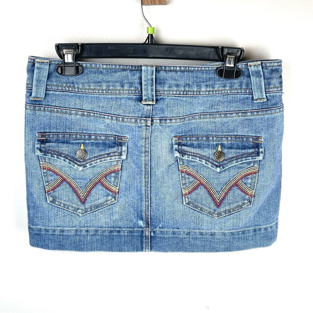 SO Denim Jean Blue Mini Skirt Size 9